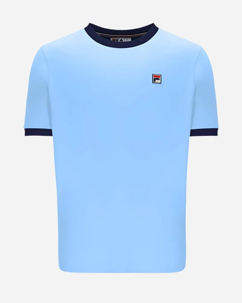 FILA MARCONI Essential Ringer T Shirt Blue Bell/Navy