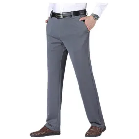 Formal Pants Men Thick Autumn Black Blue Grey