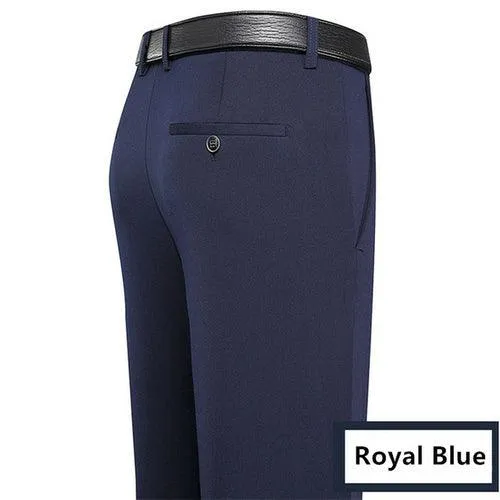 Formal Pants Men Thick Autumn Black Blue Grey