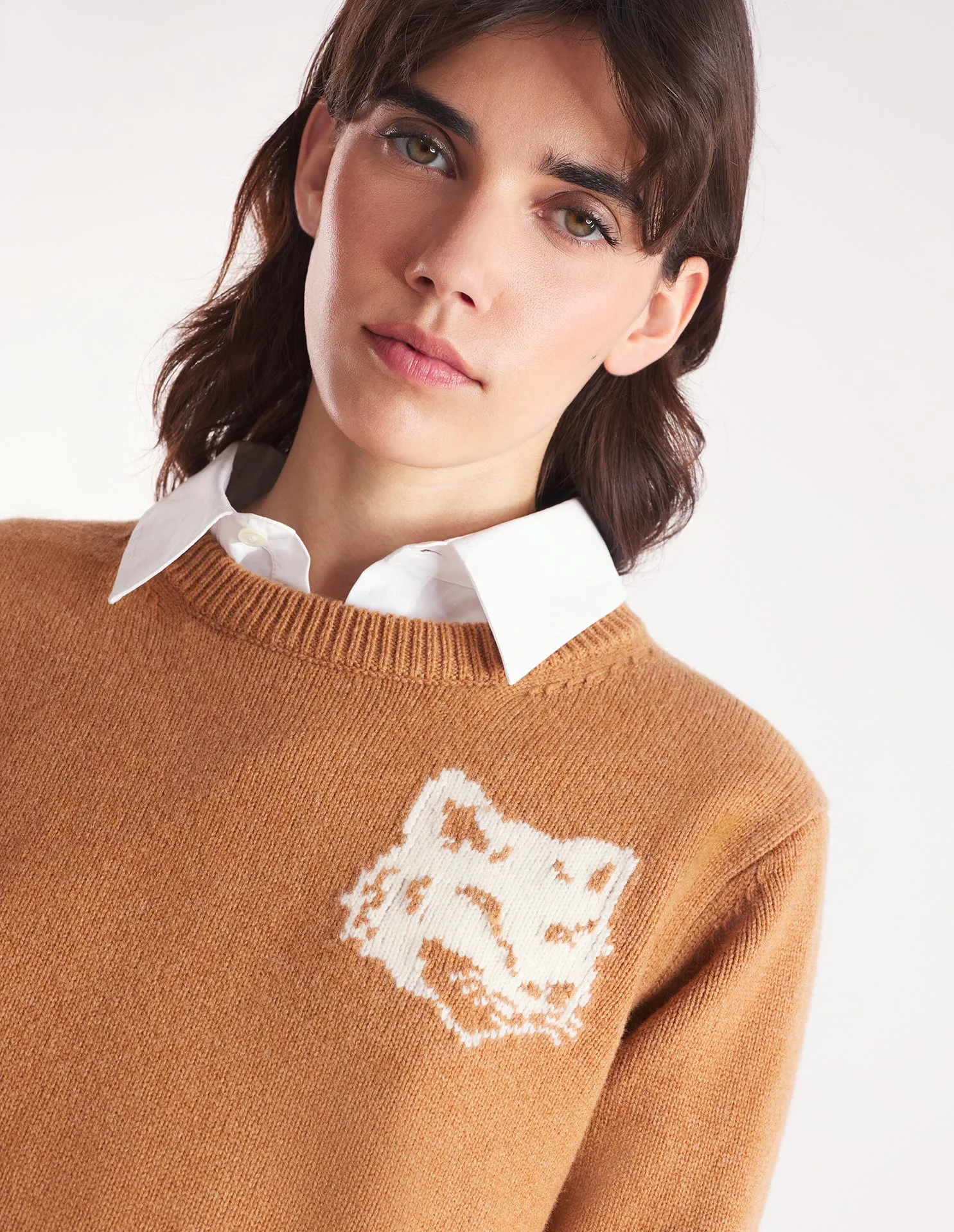 FOX HEAD INTARSIA REGULAR JUMPER