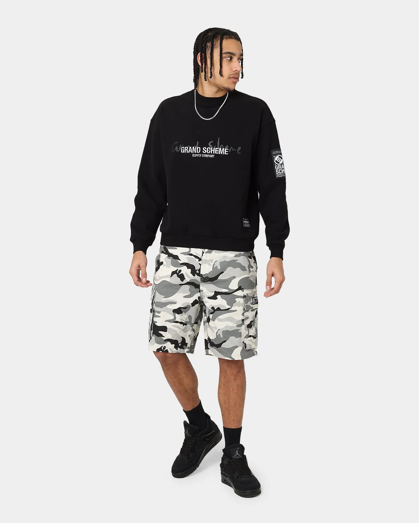 Grand Scheme All Over Crewneck Black