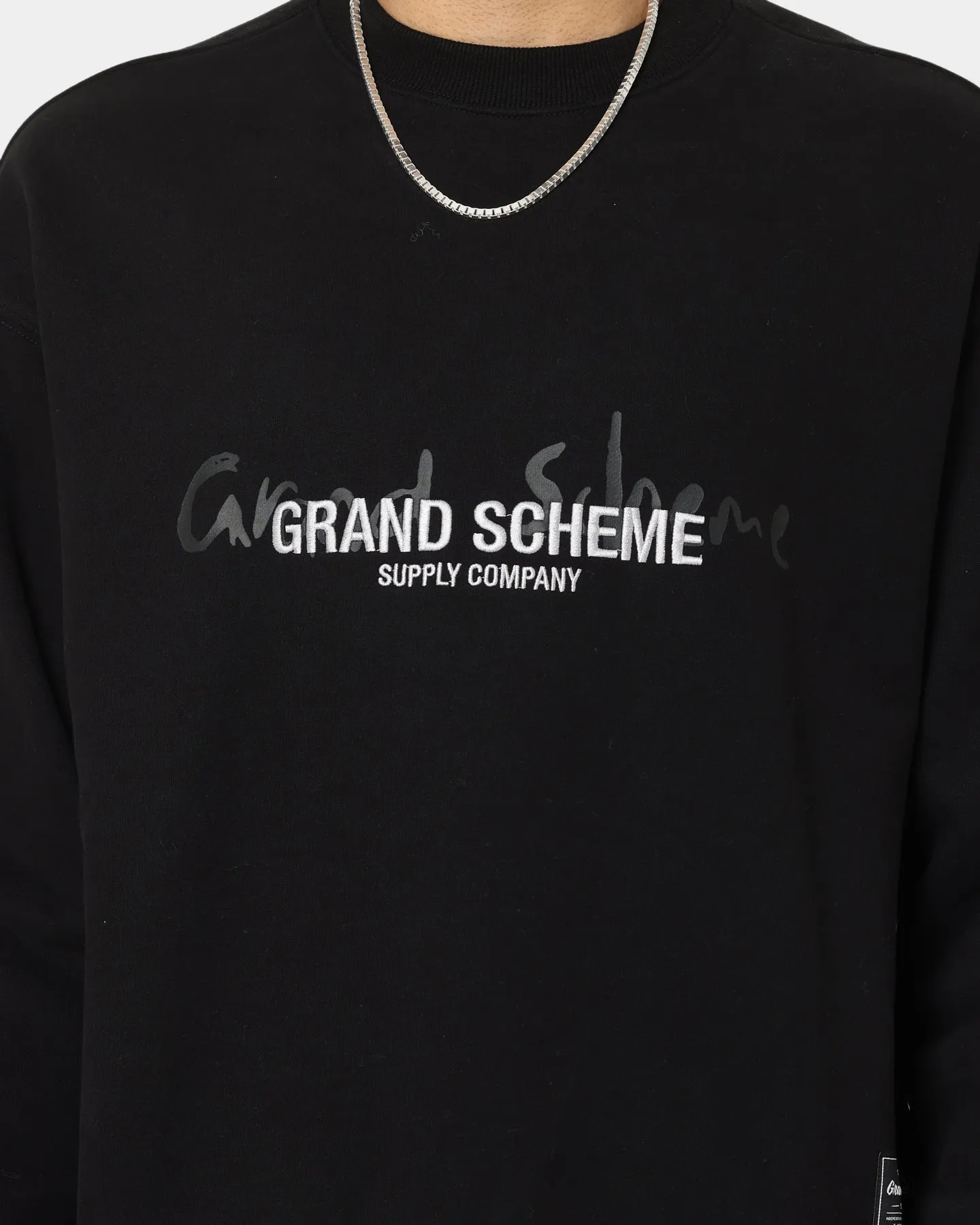 Grand Scheme All Over Crewneck Black