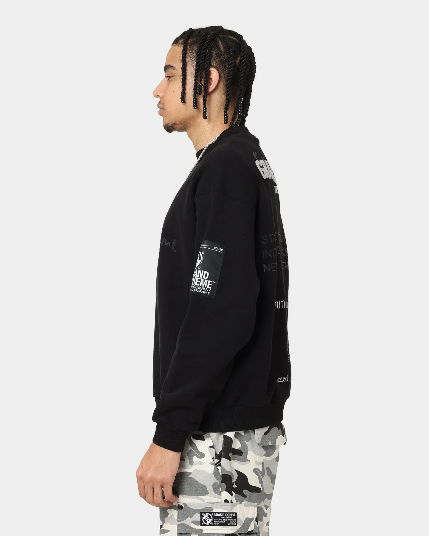 Grand Scheme All Over Crewneck Black