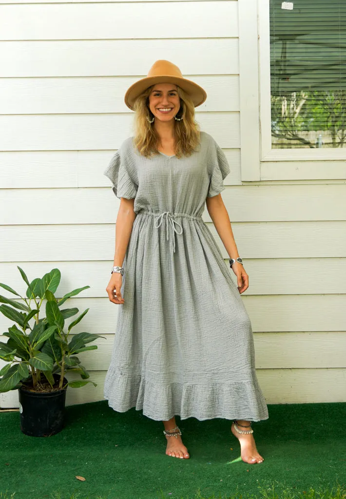 Gray Double Gauze Cotton Dress