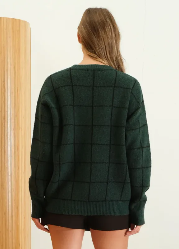 Grid Sweaters - 2 Colors!