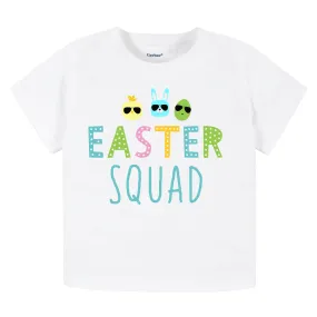 Infant & Toddler Neutral "Easter Squad" Short Sleeve Tee