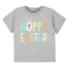 Infant & Toddler Neutral "Hoppy Easter" Short Sleeve Tee