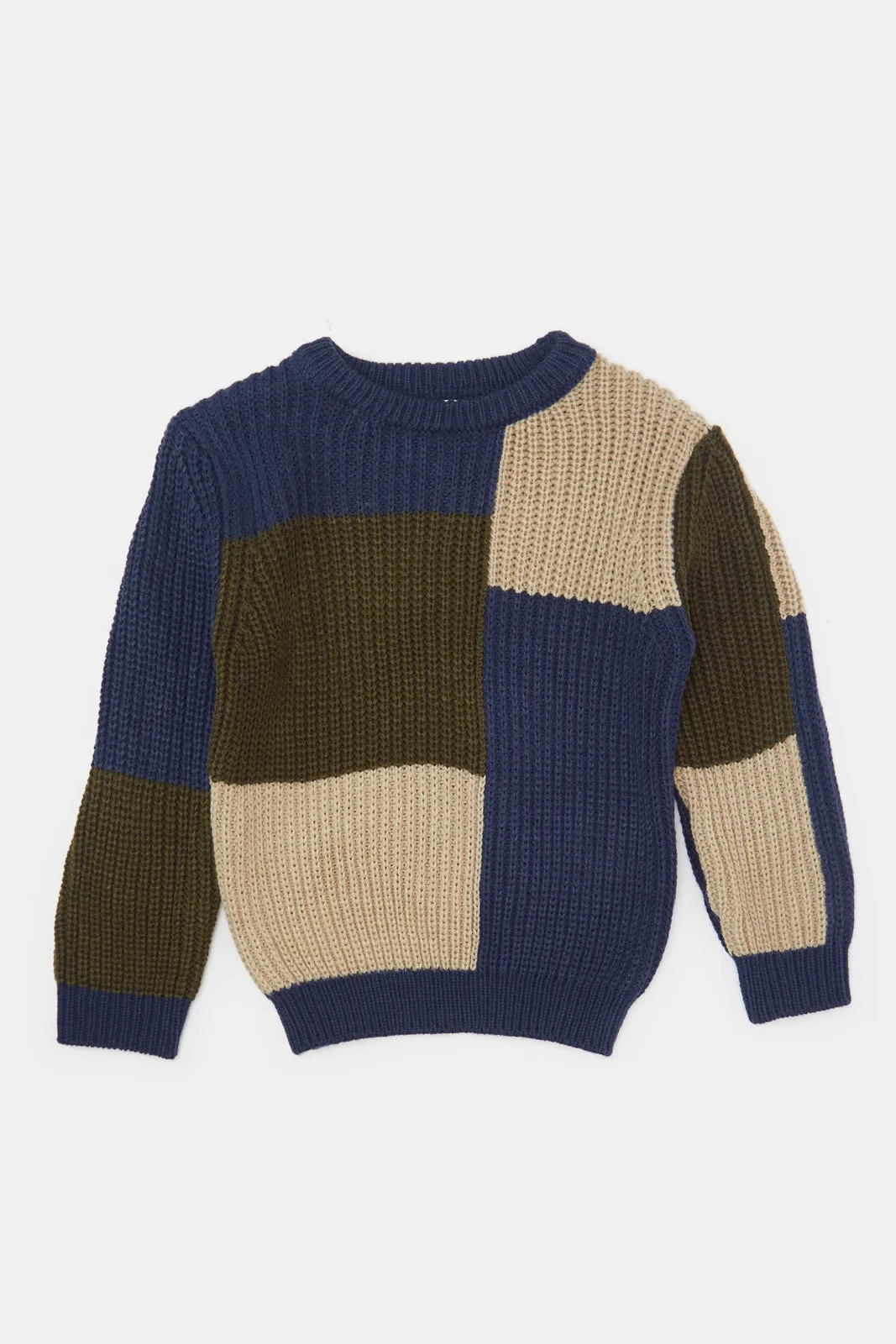 Infant Boys Navy Knitted Pullover