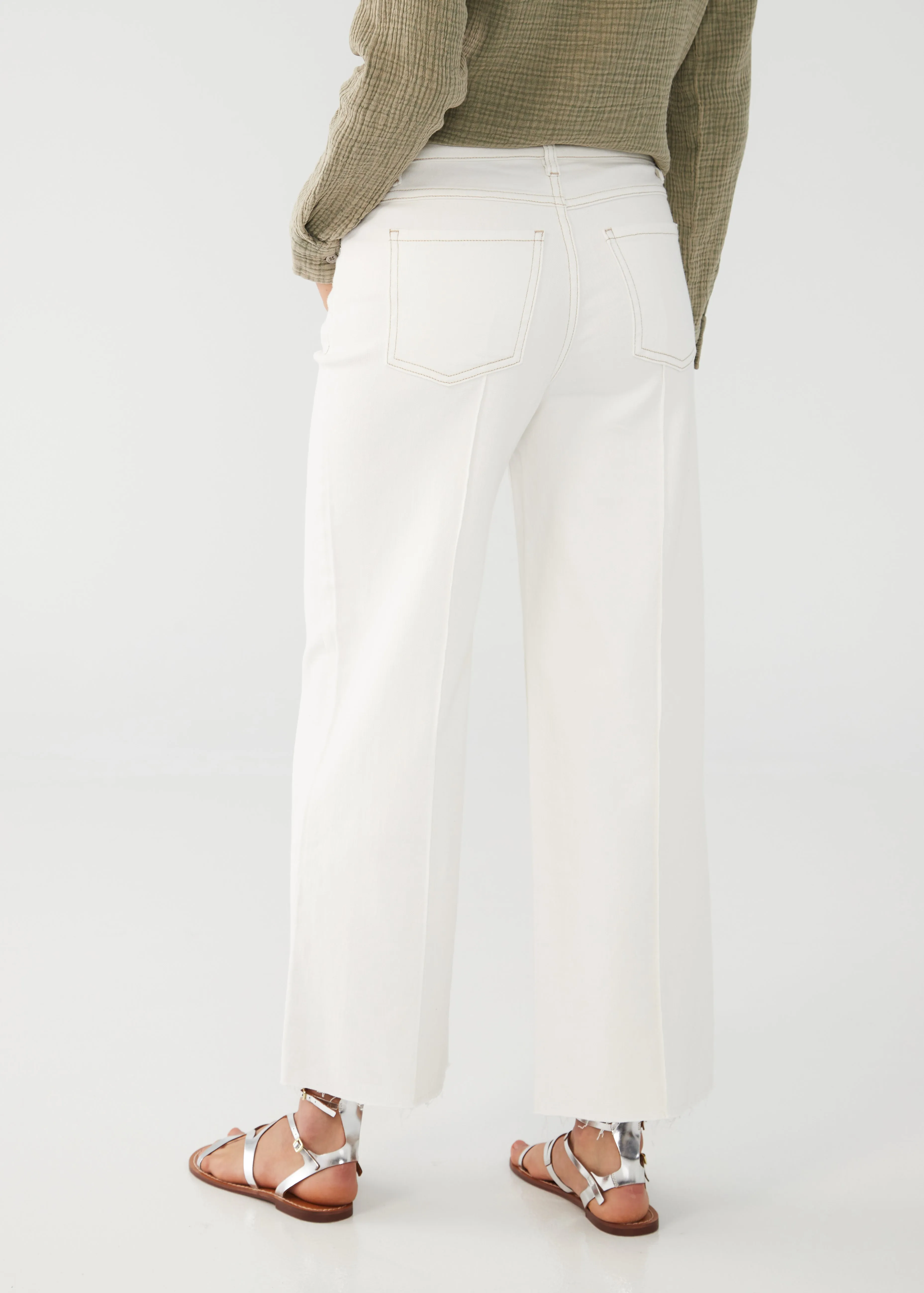 Ivory Crop Wide Jean