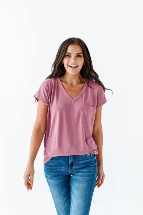 Jersey Girl Top in Mauve