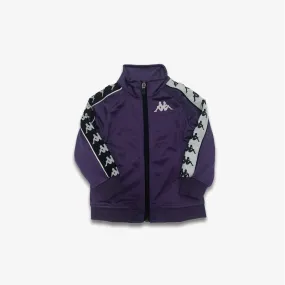 Kappa 222 Banda Anniston Slim Alternating Banda Youth Sizes Violet Black White Track Jacket