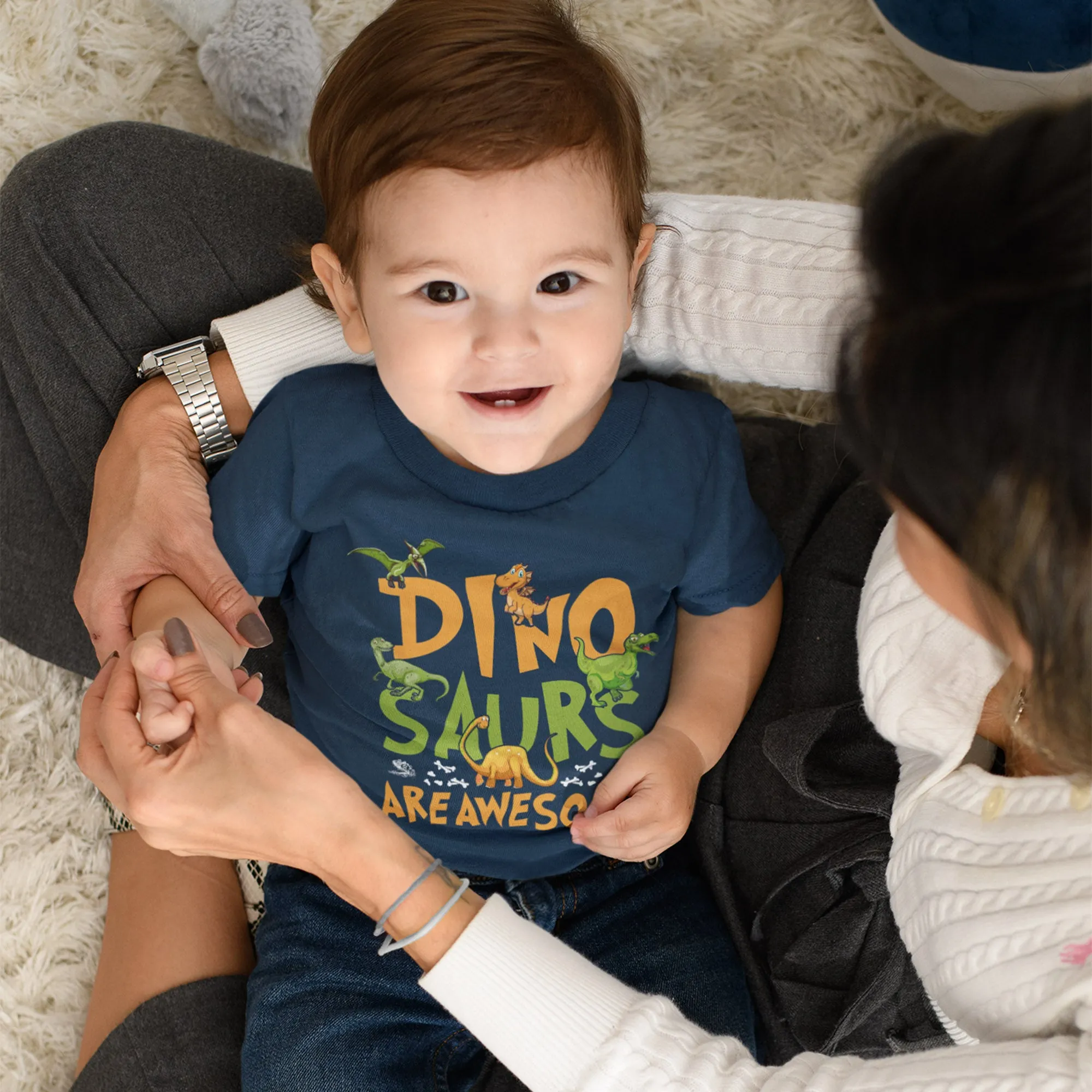 Kids Tee - 100% Cotton Awesome Dino