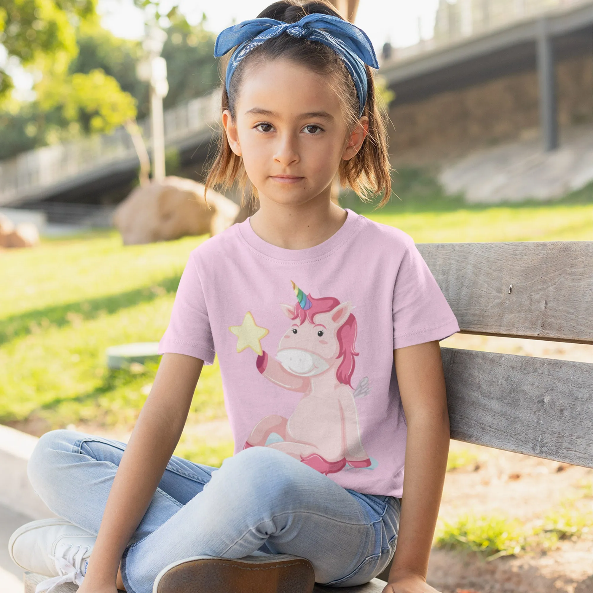 Kids Tee - 100% Cotton Dancing Unicorn