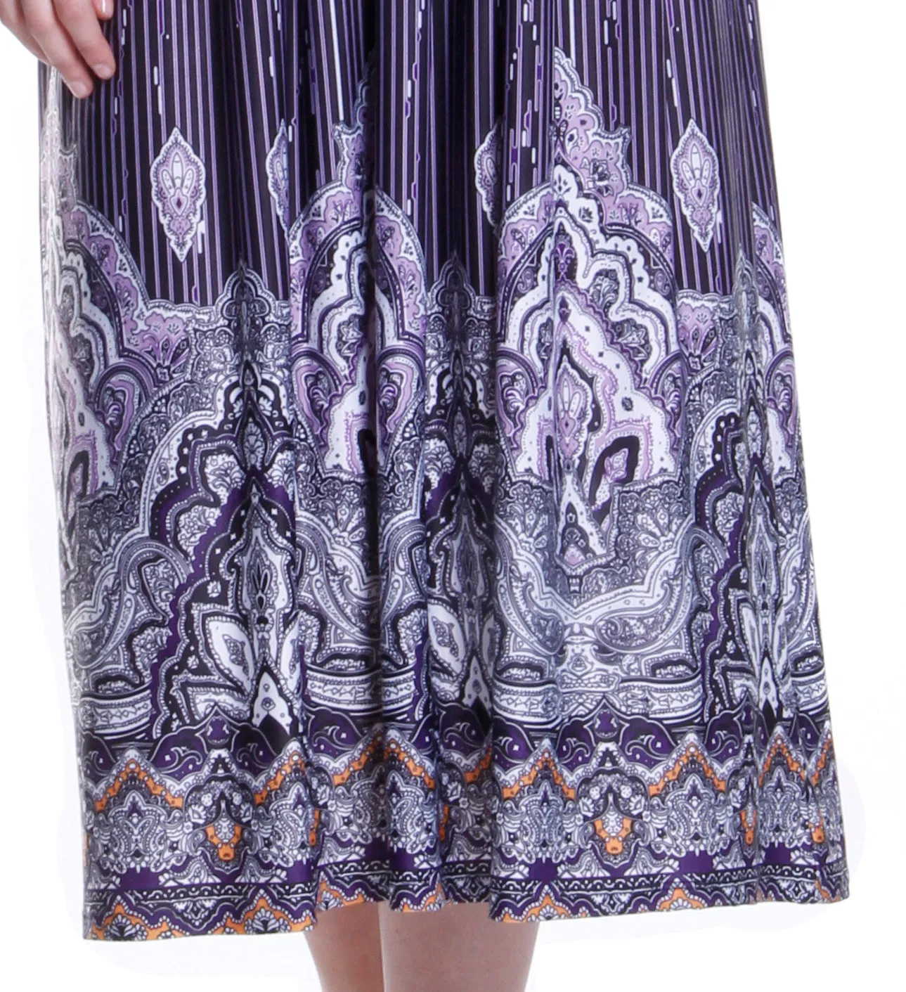 La Cera Border Print Sleeveless Printed Maxi Dress