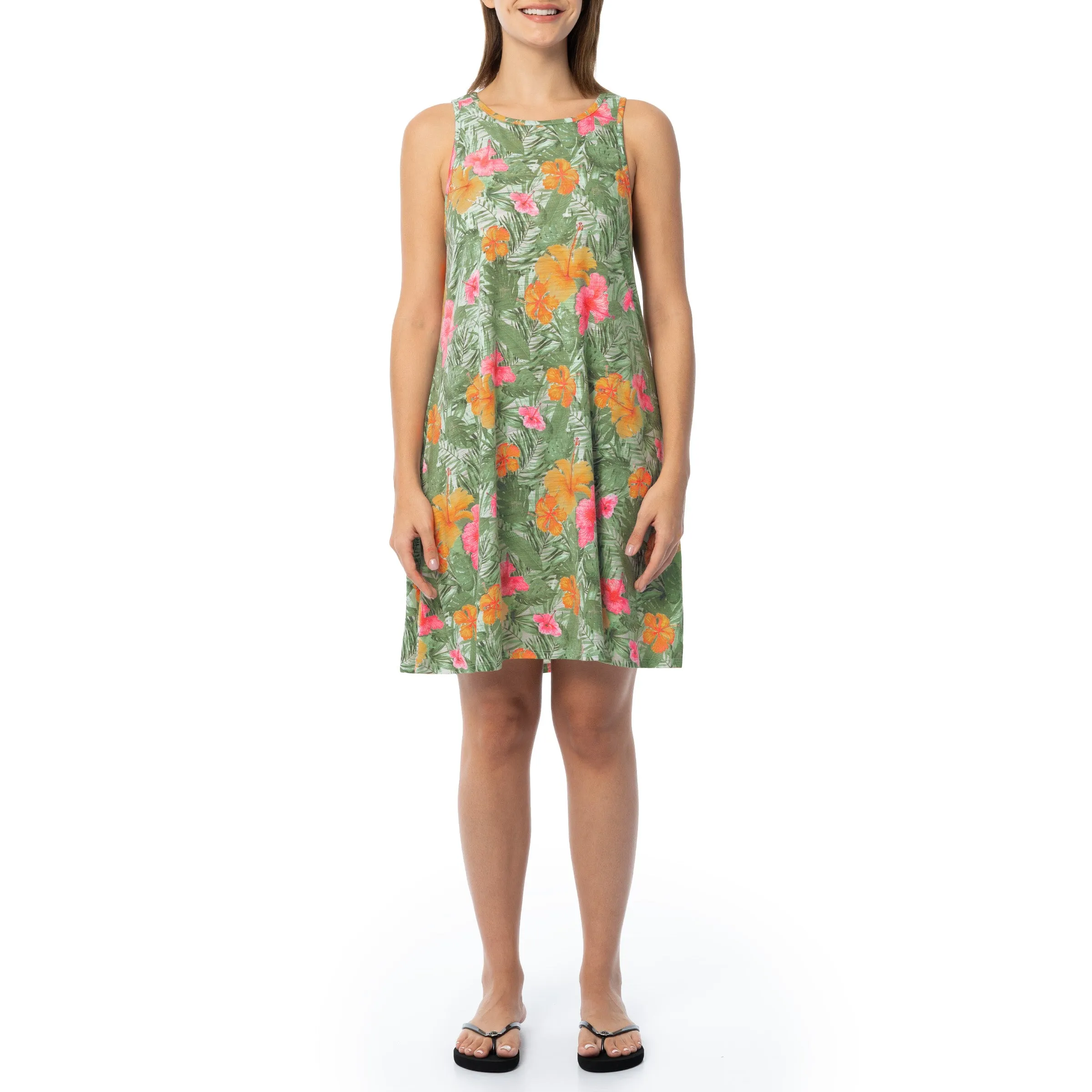 Ladies Hibiscus Tank Dress