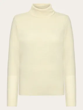 Lambswool roll neck - Buttercream