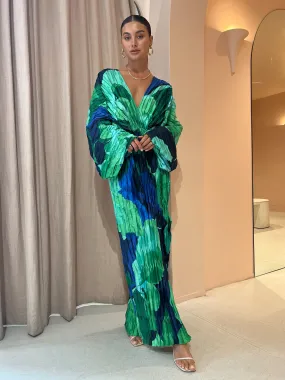 Lidee De Luxe Gown in Capri Blue/Green