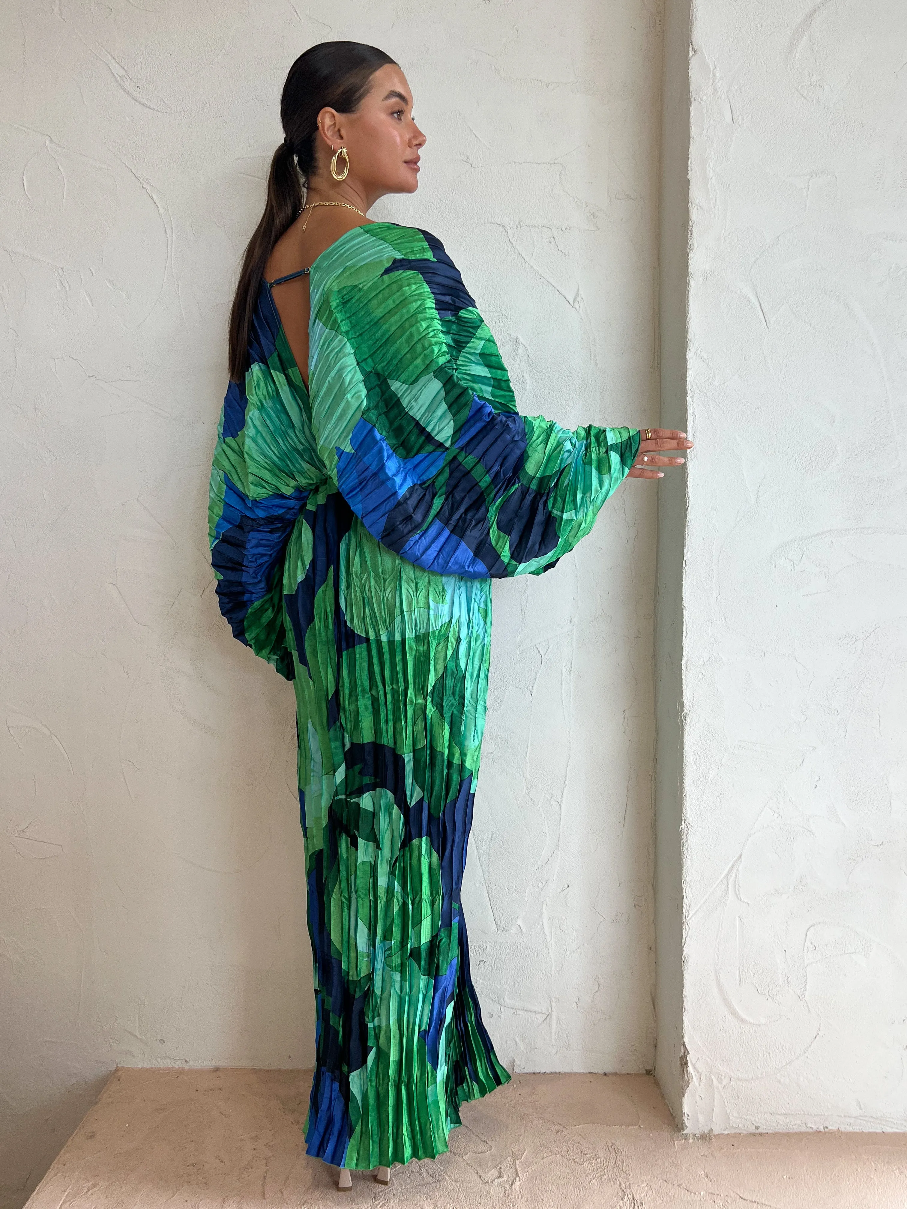 Lidee De Luxe Gown in Capri Blue/Green