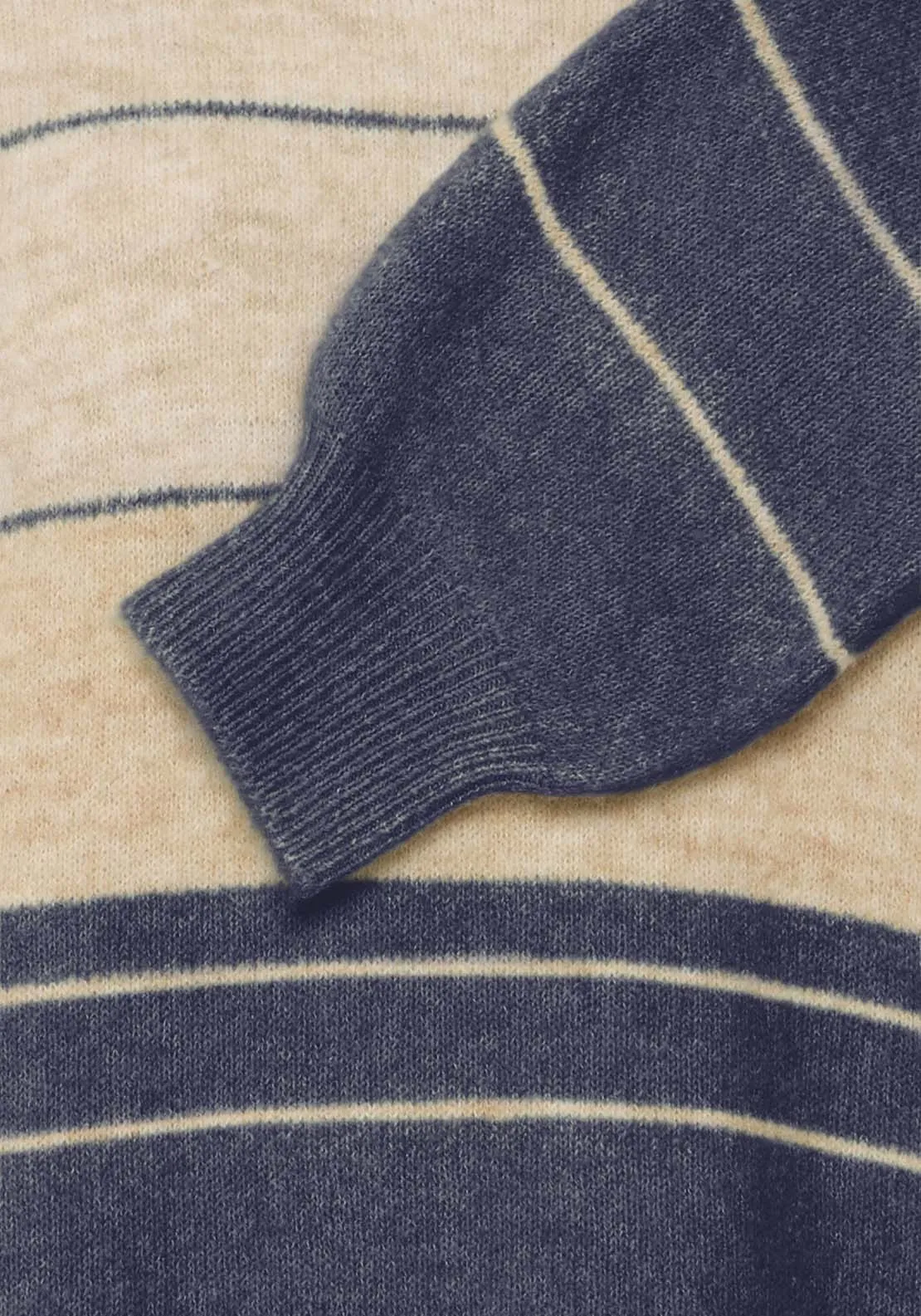 Long Sleeve Knit Pullover - Vintage Indigo Melange