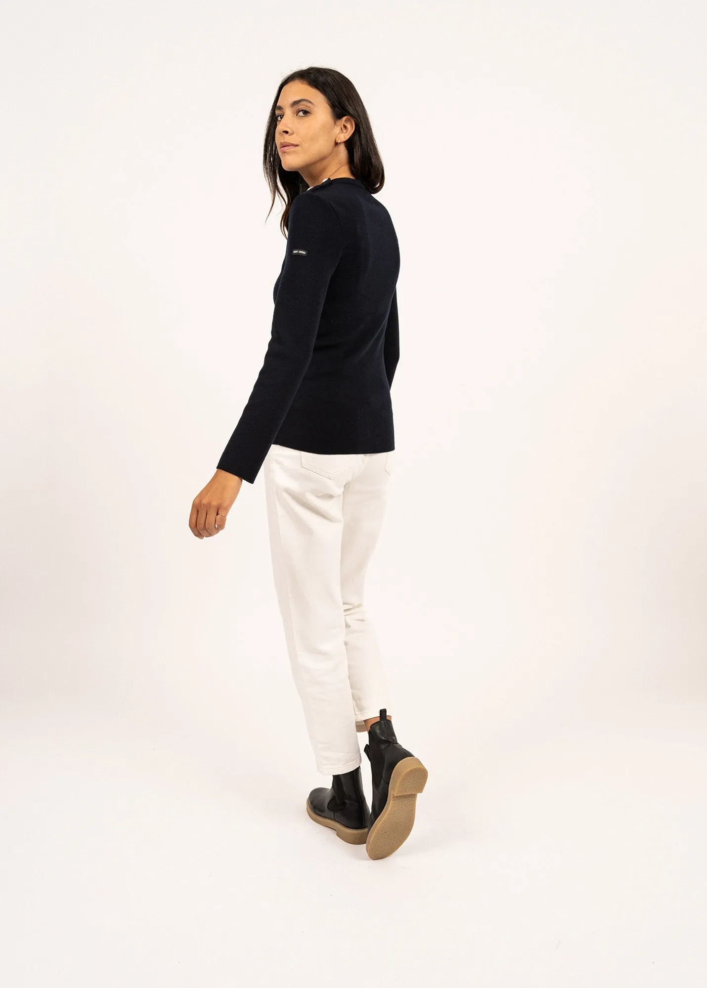 Marée authentic sailor jumper - slim fit, in wool (NAVY)