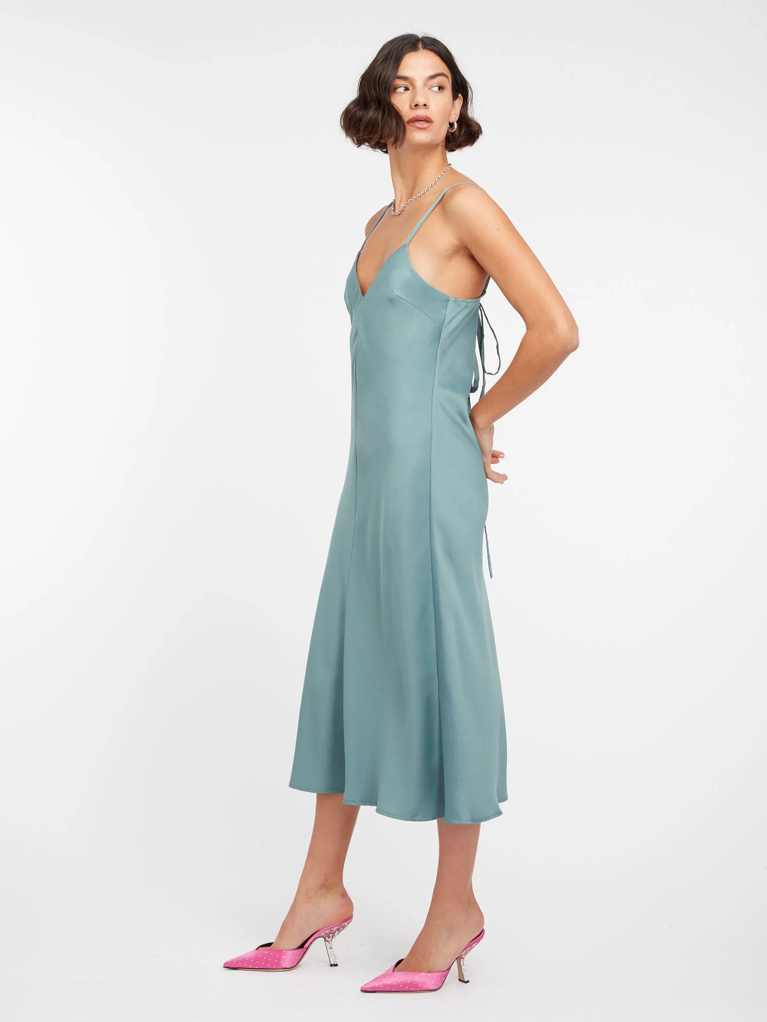 Marianne Midi Dress in Seagrass