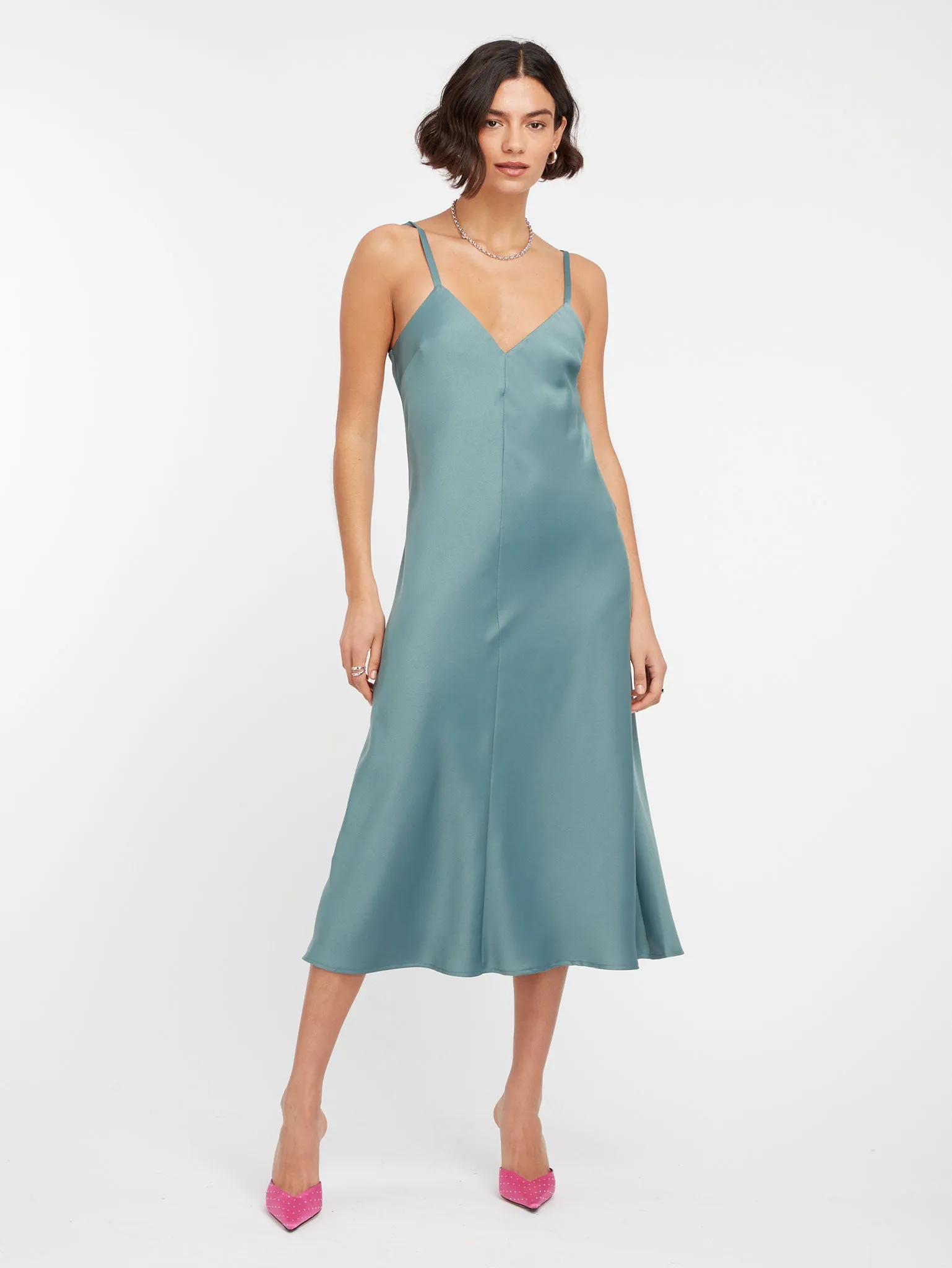 Marianne Midi Dress in Seagrass