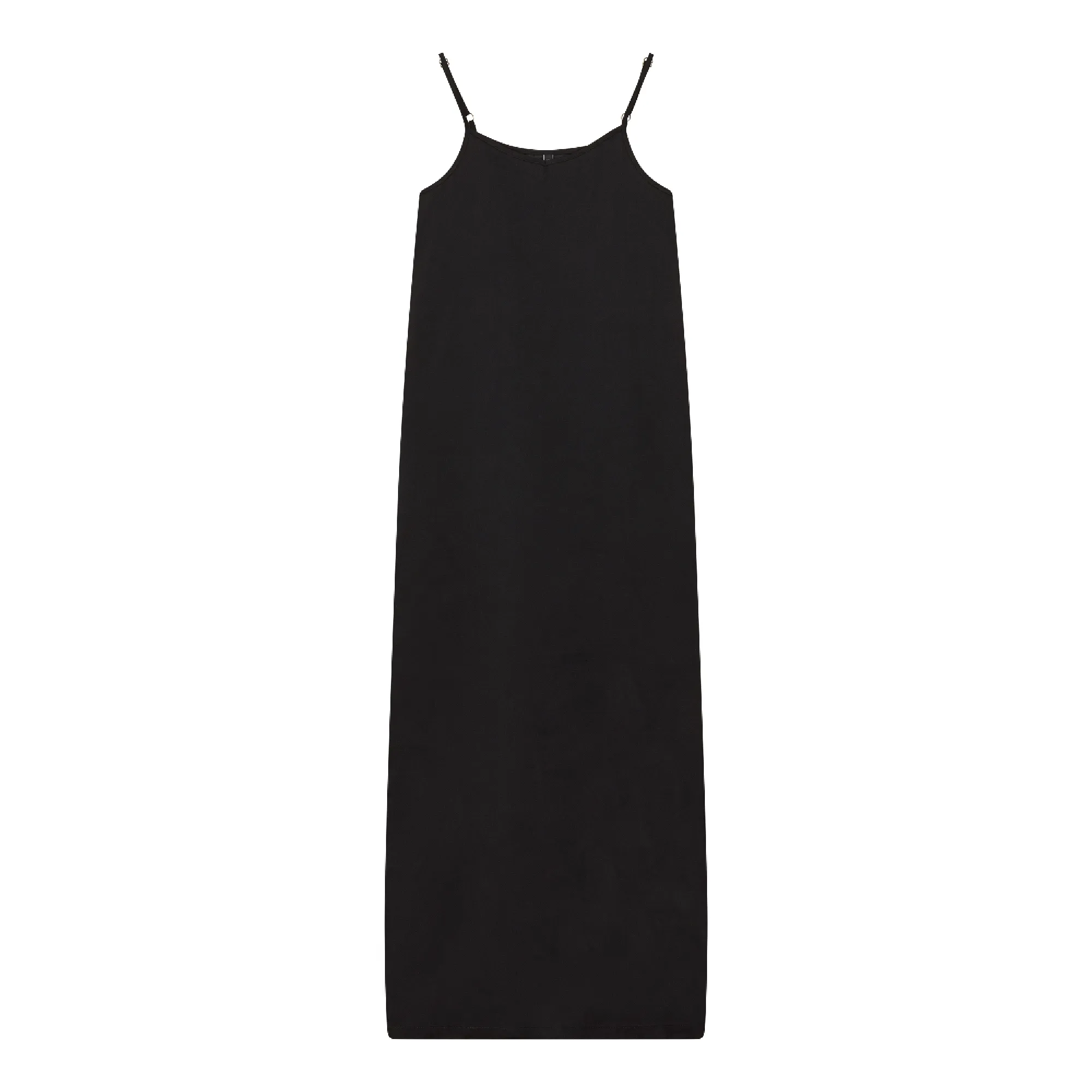 maxi dress silk jumper - black