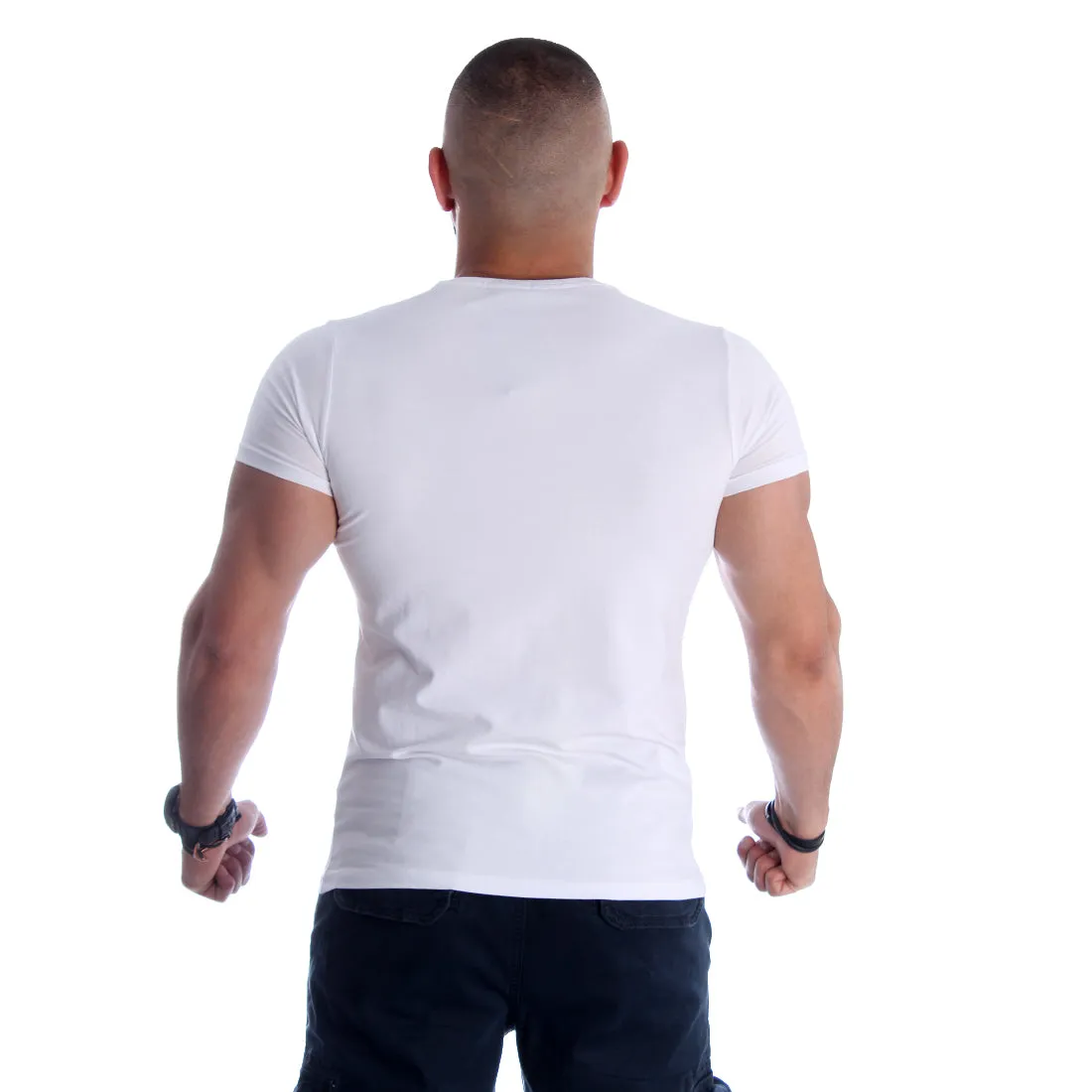 Men T-shirt- white / made in Turkey -3324