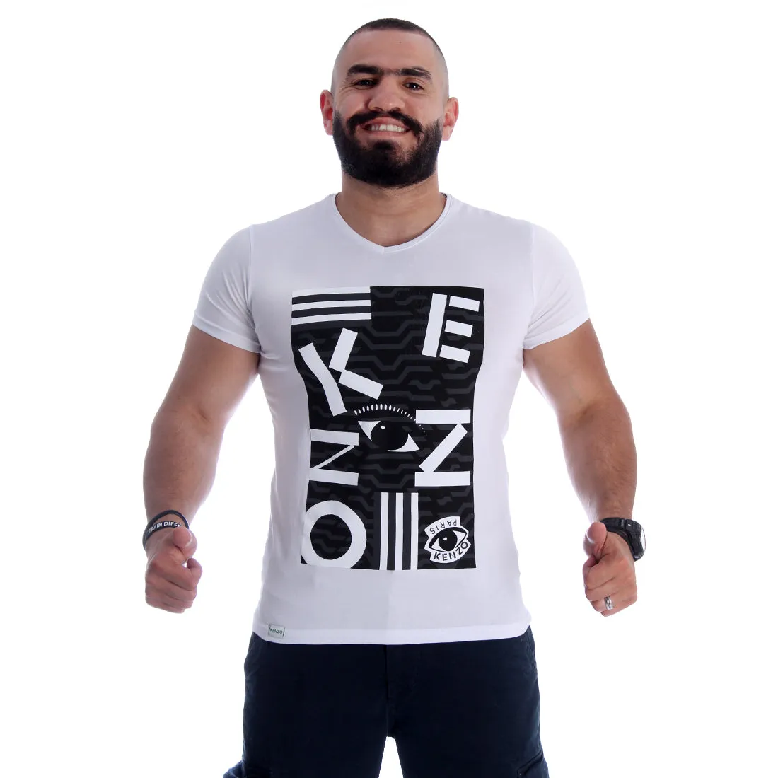 Men T-shirt- white / made in Turkey -3324