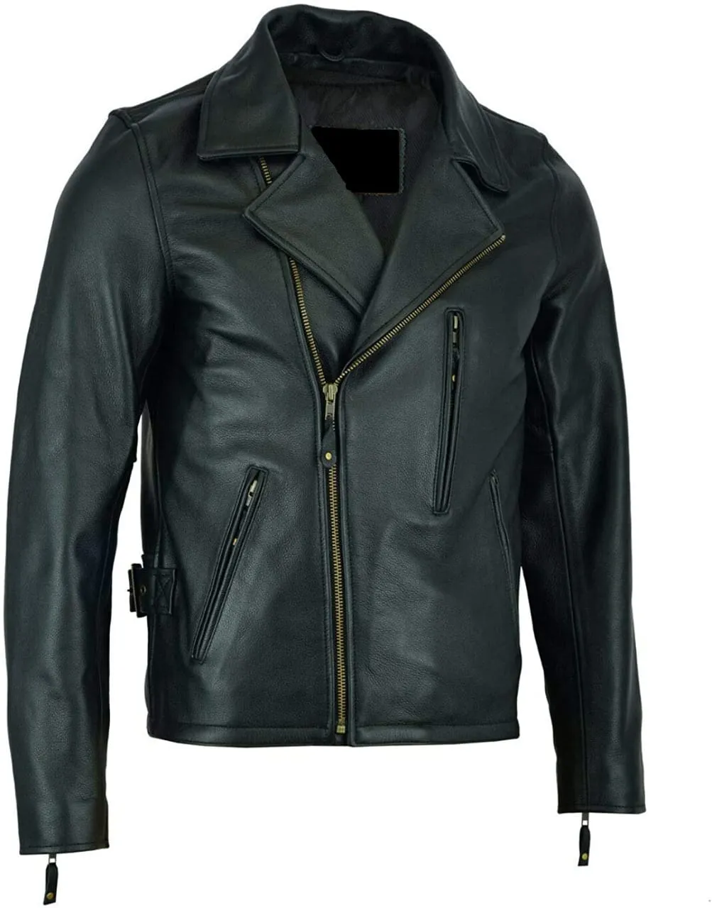 Men’s Black Stylish Sheepskin Leather Jacket with Fur