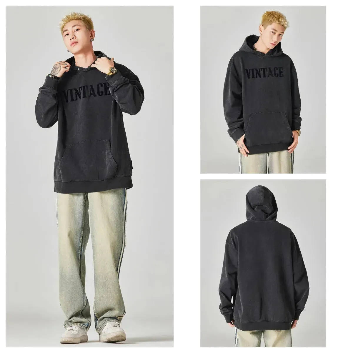 Men's Fashion Casual Hoodie Sweatshirt Pullover top men