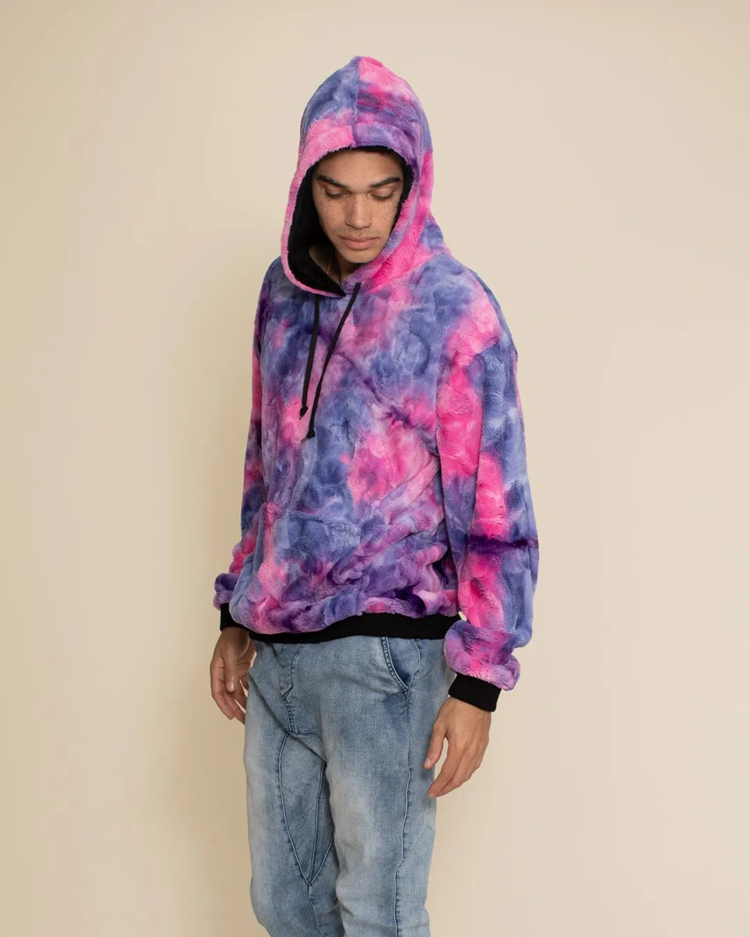 Men's Fur Hoodie | Tie-Dye Cotton Candy Cat