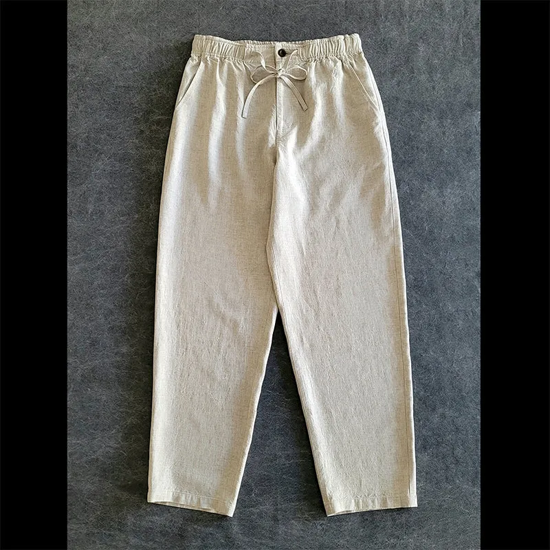 Men's White Linen Pants