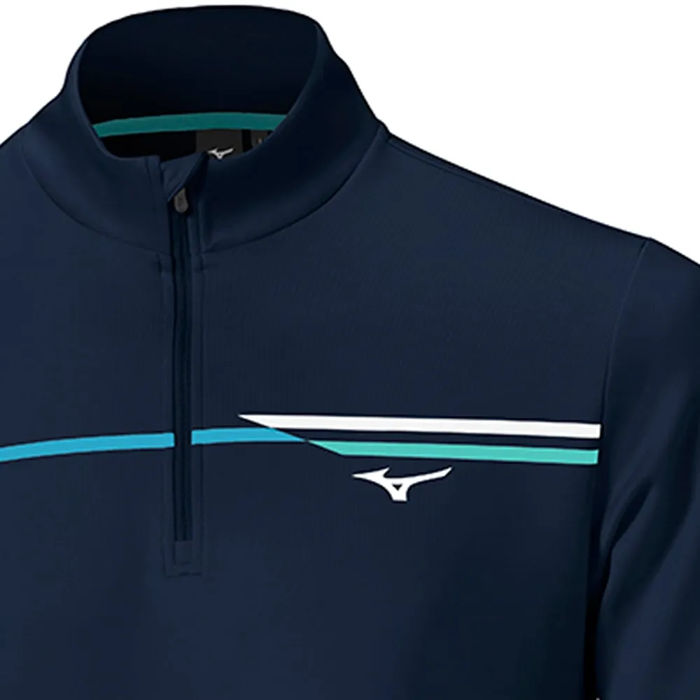 Mizuno Breeze T Stripe 1/4 Zip Pullover - Deep Navy