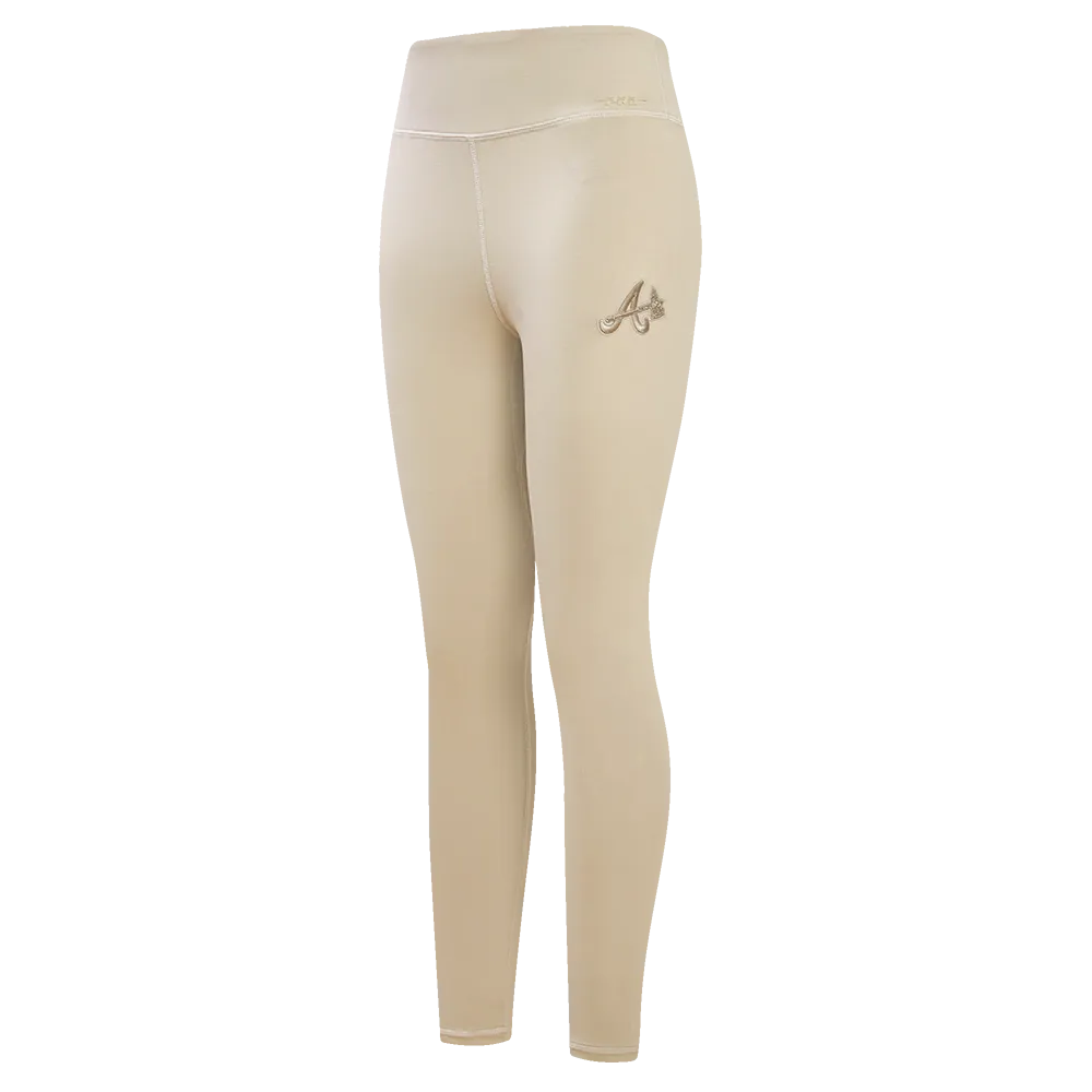 MLB ATLANTA BRAVES NEUTRAL WOMEN'S JERSEY LEGGING (TAUPE)