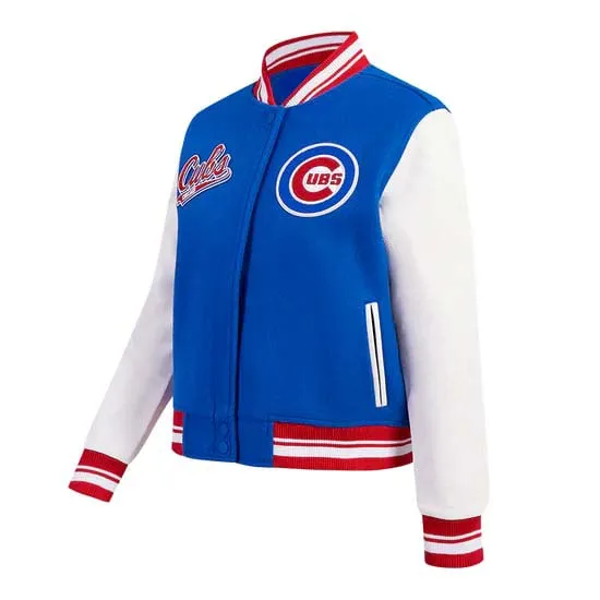 MLB CHICAGO CUBS WOOL VARSITY JACKET FOR WOMEN AND MEN