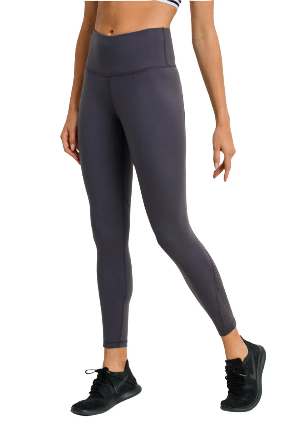 Mono B Perforated Panel Highwaist Performance Leggings APH2461