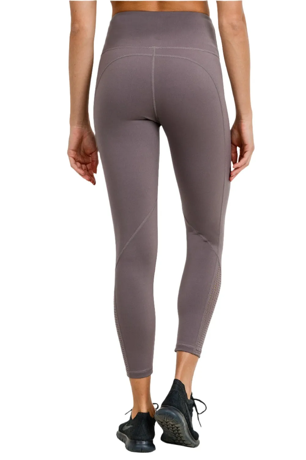 Mono B Perforated Panel Highwaist Performance Leggings APH2461