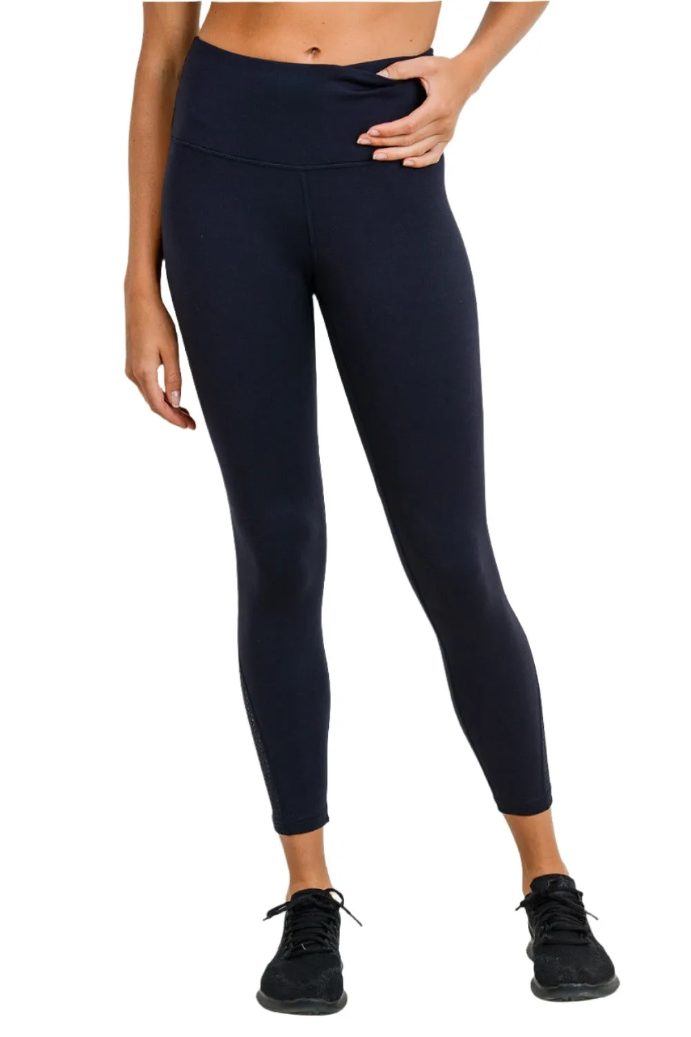 Mono B Perforated Panel Highwaist Performance Leggings APH2461