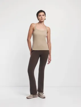 Nabila Crop Flare Travel Pant In Turkish Coffee