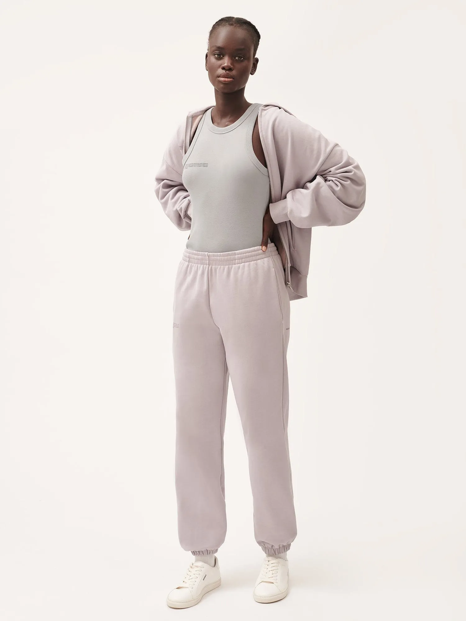 Natural Dye Track Pants—daylight purple