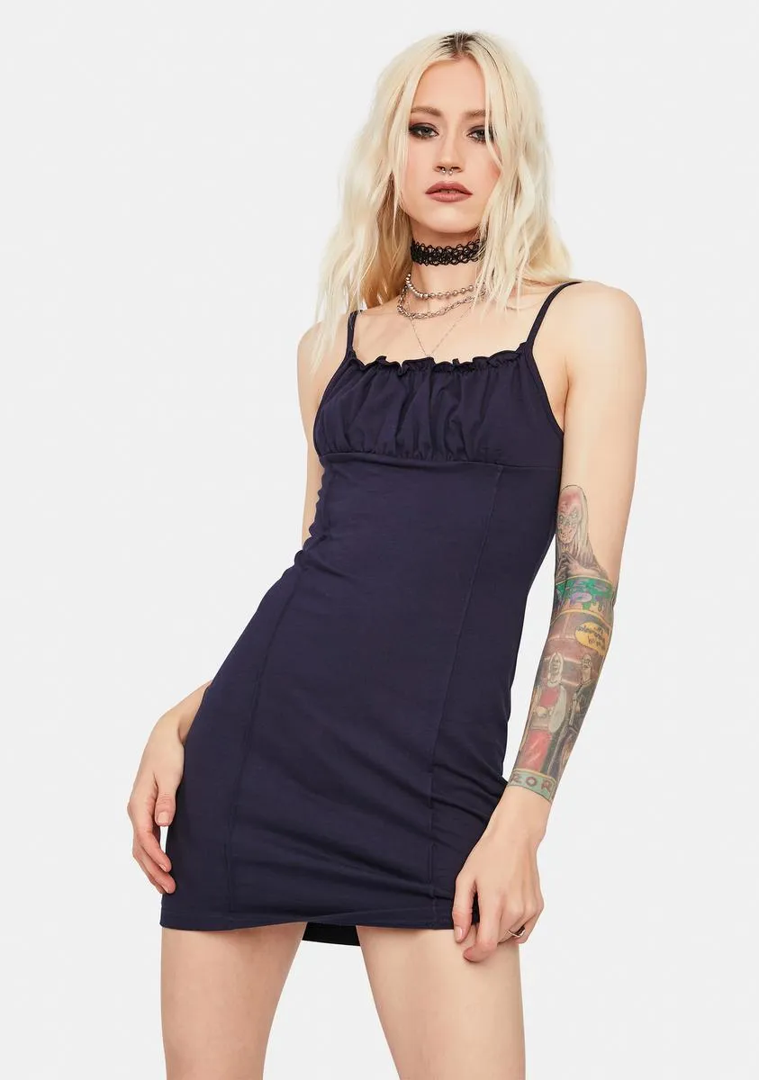 Navy It Girl Ponte Mini Dress