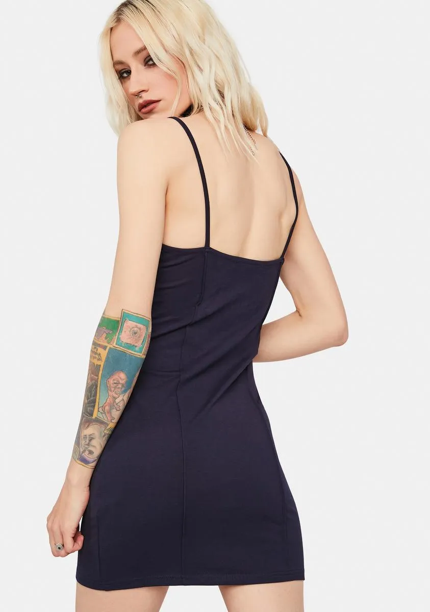 Navy It Girl Ponte Mini Dress