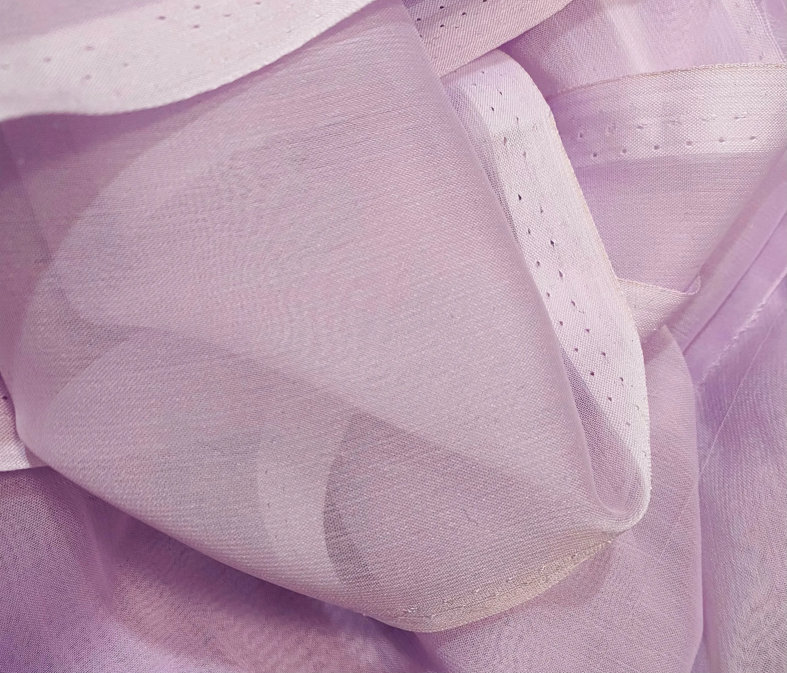 NEW Princess Deepti Silk Polyester Blend Chiffon Fabric in Lilac