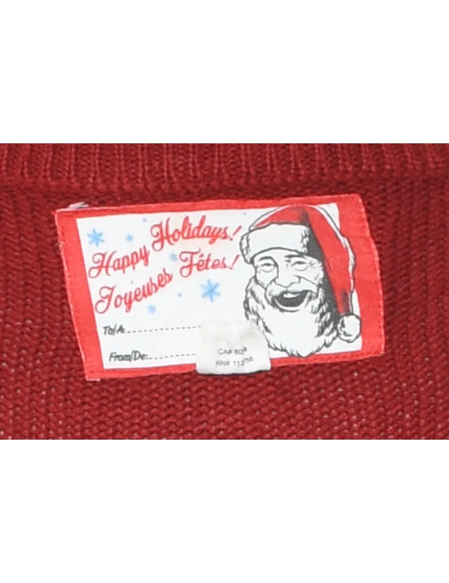 Nordic Red Christmas Jumper - XL