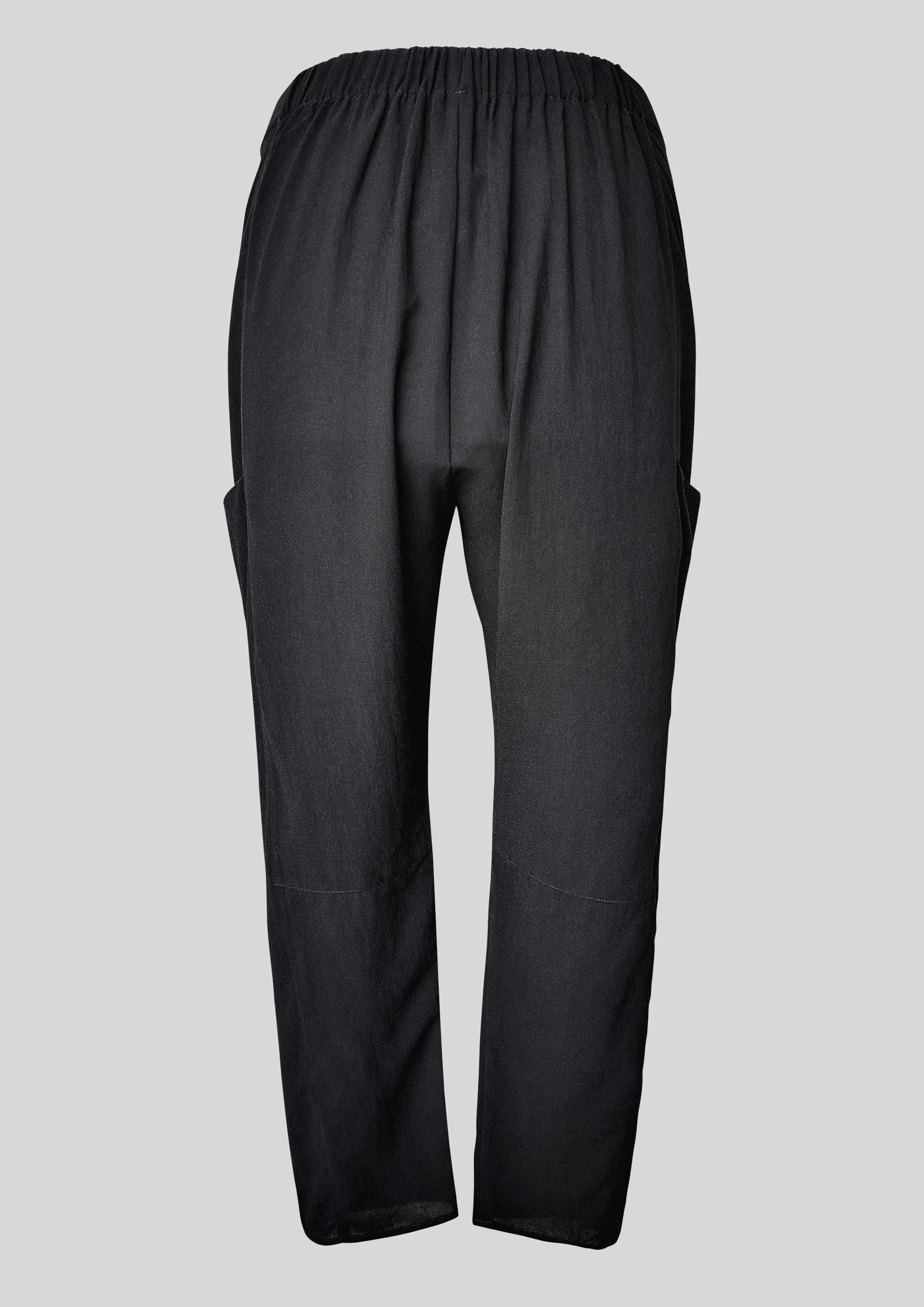 PANTS LOOSE ELASTIC BLACK PLAIN by BERENIK