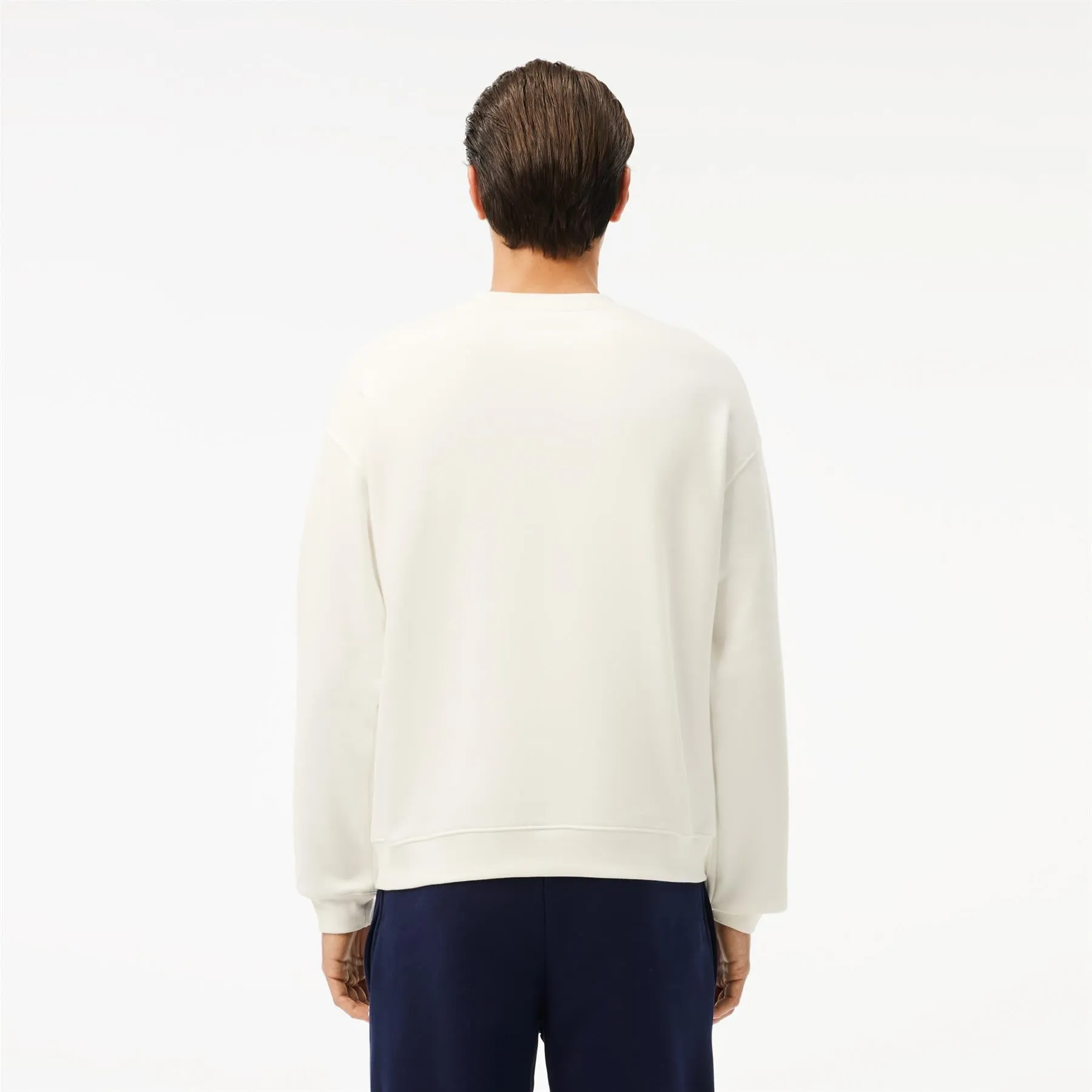 Paris Logo Cotton Crew Neck Jumper White - AW24