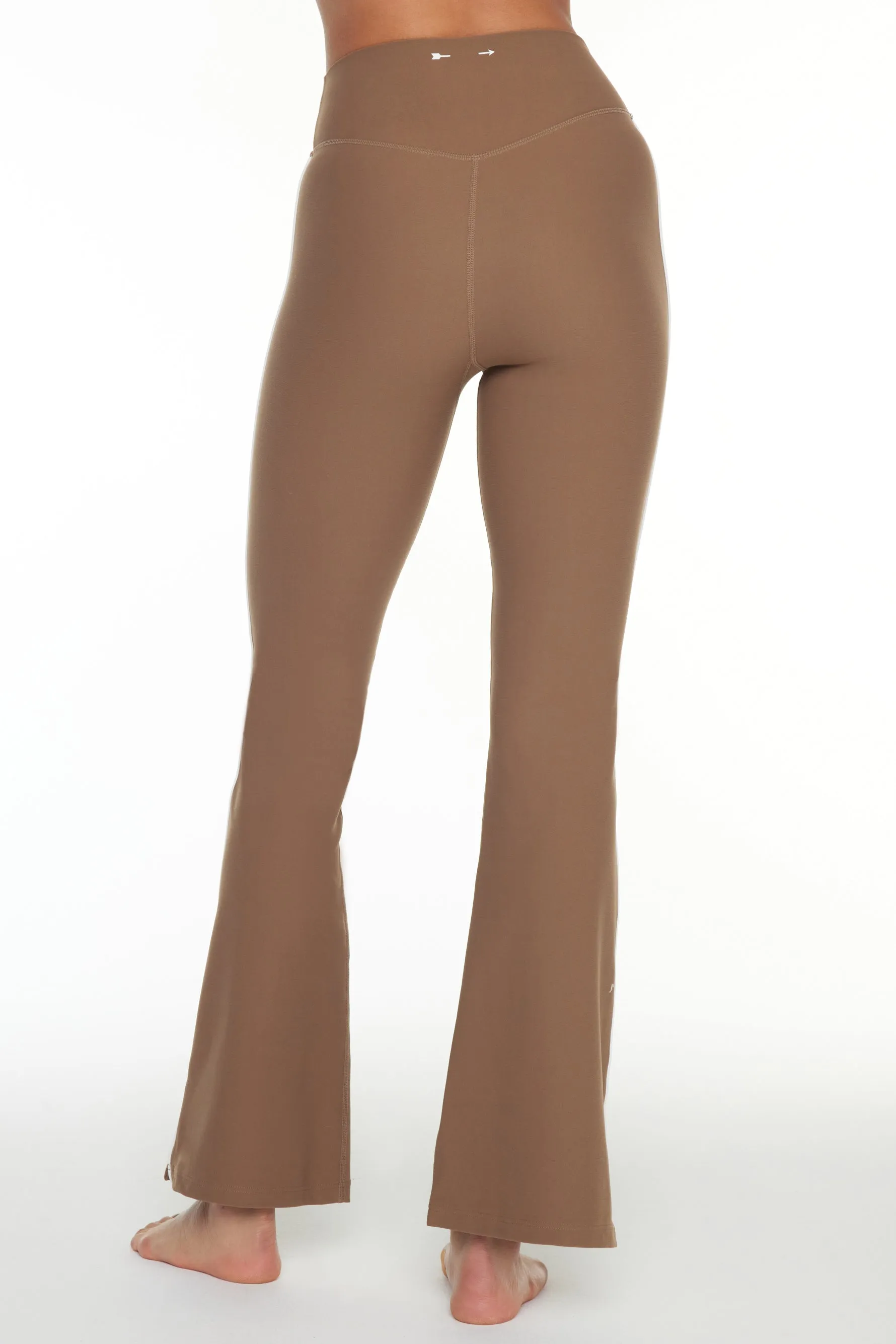 Peached Florence Flare Pants - Mocha