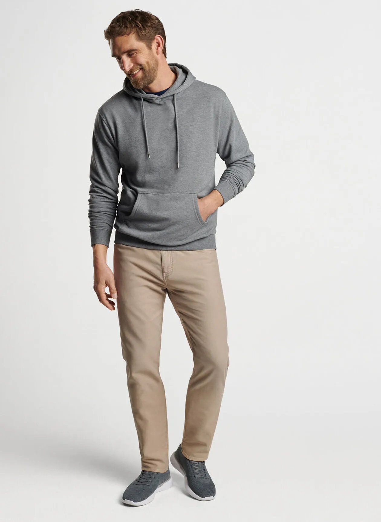 Peter Millar Lava Wash Hoodie Gale Grey