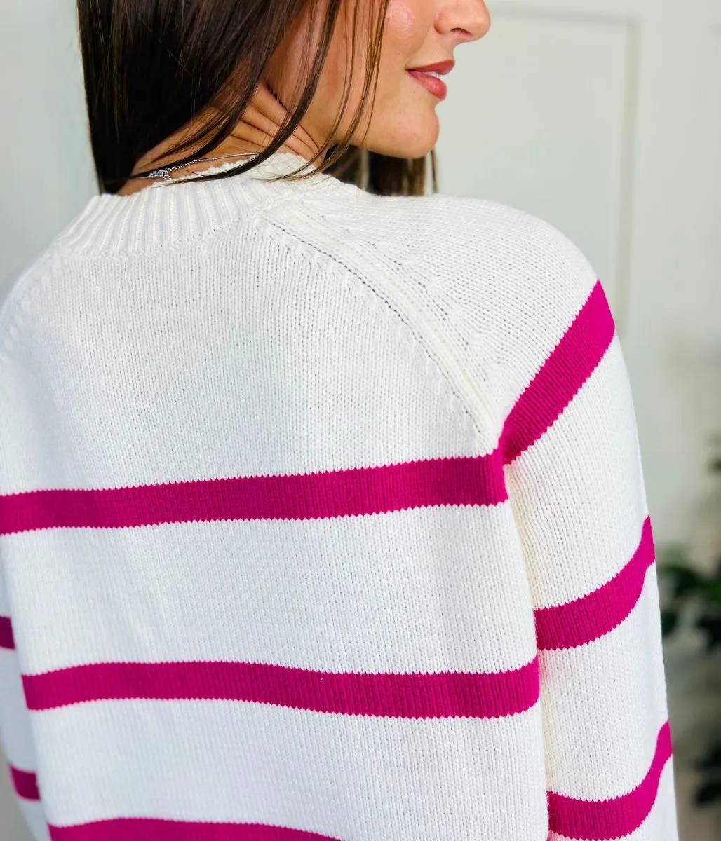 Pink Classic Striped Jumper